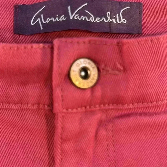 Gloria Vanderbilt Amanda Slimming Effect Pink Denim Bermuda Shorts - Picture 4 of 6